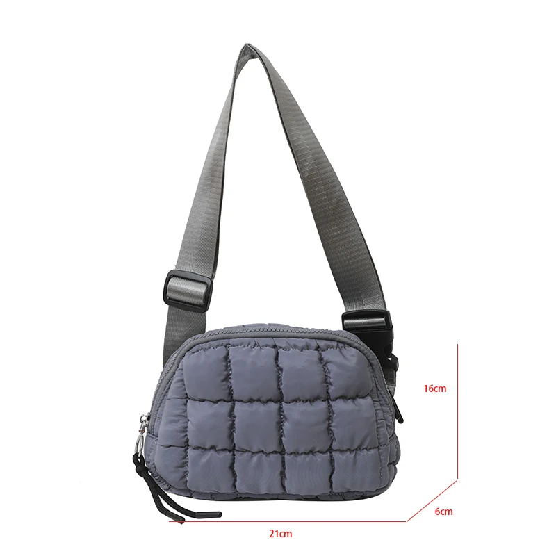 Sac banane à carreaux pour femme, sac à bandoulière en nylon, sac de poitrine, ceinture de voyage, sac à main décontracté, 13 documents, mode d'été, designer