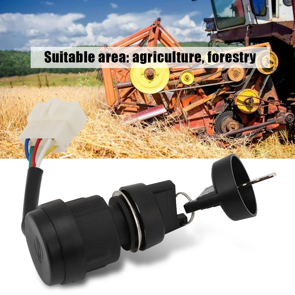 5 Wires Ignition Start Key Switch for 2KW-5KW 186 Gasoline Generator Ignition Switch Key Accessories