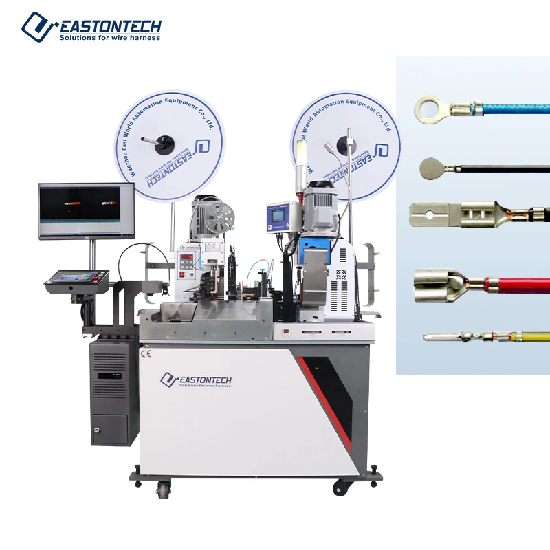 EW-22B+ Servo Motor automatic wire terminal crimping machine wire strip crimp machine with Crimp force monitor visual inspection