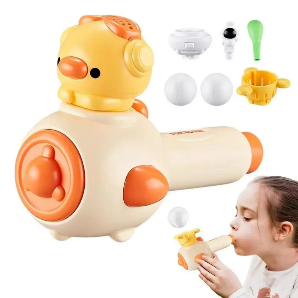 Cartoon Breathing Exerciser Toys Funny 3-in-1 Ball Blowing Toys Floating Blow Pipe Balls Release Educational Toys