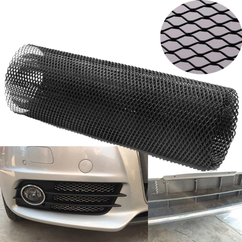 8x25mm Aluminum Automobiles Mesh Grill Cover Car Bumper Hood Body Vent Grille Net Auto Tuning Universal Accessories