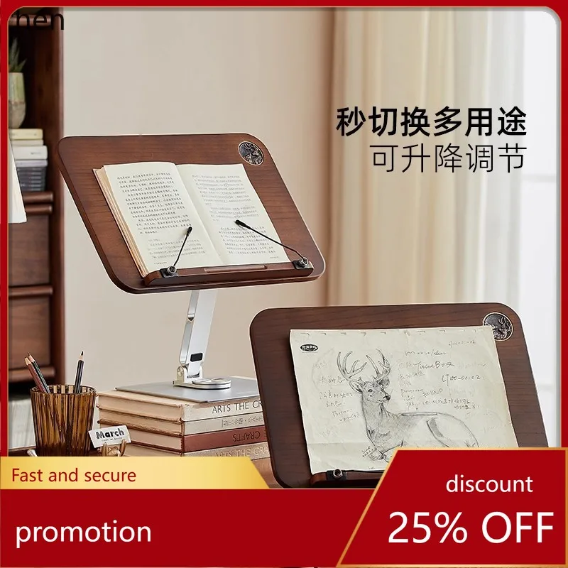 Hxl solid wood rotating book stand - perfect for picture books, reading, and tablet viewing