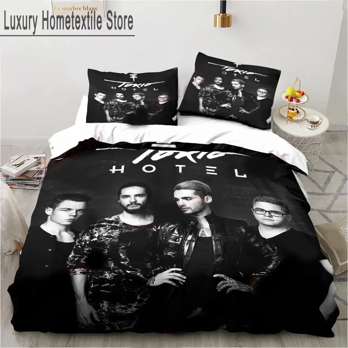 3D Print Tokio Hotel Bedding Set Boys Girls Twin Queen King Size Duvet Cover Pillowcase Bed boys Adult Home Textileextile