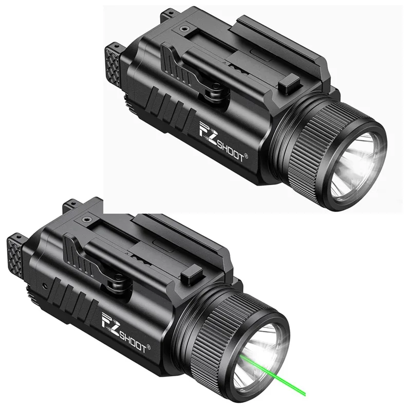 

2000 Lumen Pistol Light Green Laser Combo Magnetic Rechargeable Quick Release Adjustable Slide Rail Tactical Picatinny Flashligh