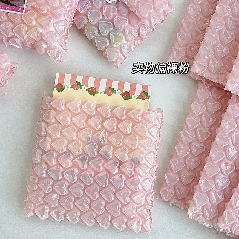 10pcs/set Heart Shaped Bubble Mailers Padded Envelopes Packaging Bags for Mailers Shipping Shockproof Packaging Bag