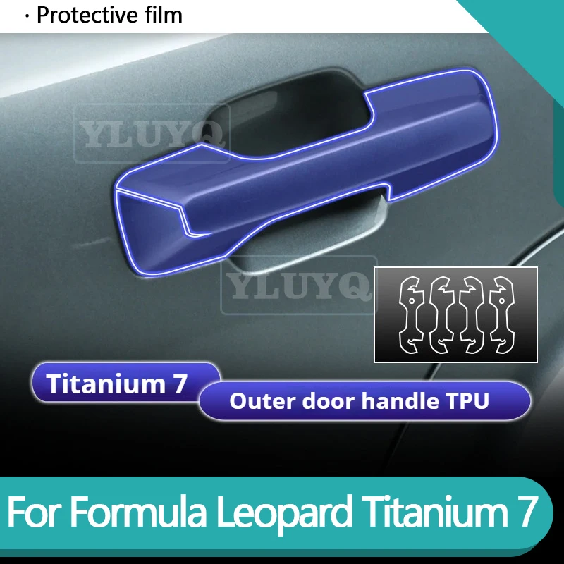 

For BYD Formula Leopard 5 8 Car Window Button Film TPU Transparent Anti-Scratch Sticker Decorative Strip Interior Accessories