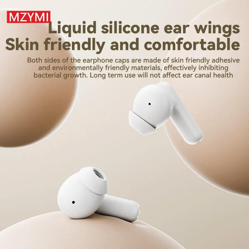 MZYMI-auriculares inalámbricos E20 Pro, cascos con Bluetooth 5,4, ANC, reducción de ruido, intrauditivos, estéreo, deportivos, impermeables