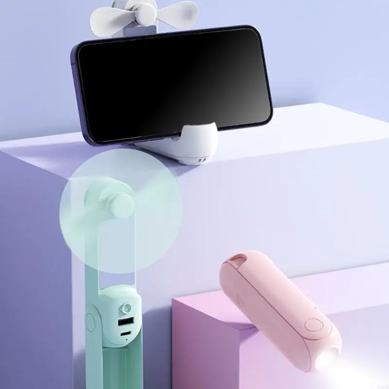 

Красочный настольный вентилятор со светодиодным светом и монтированием телефона на 3 -й скорости настройки маленького Идеально