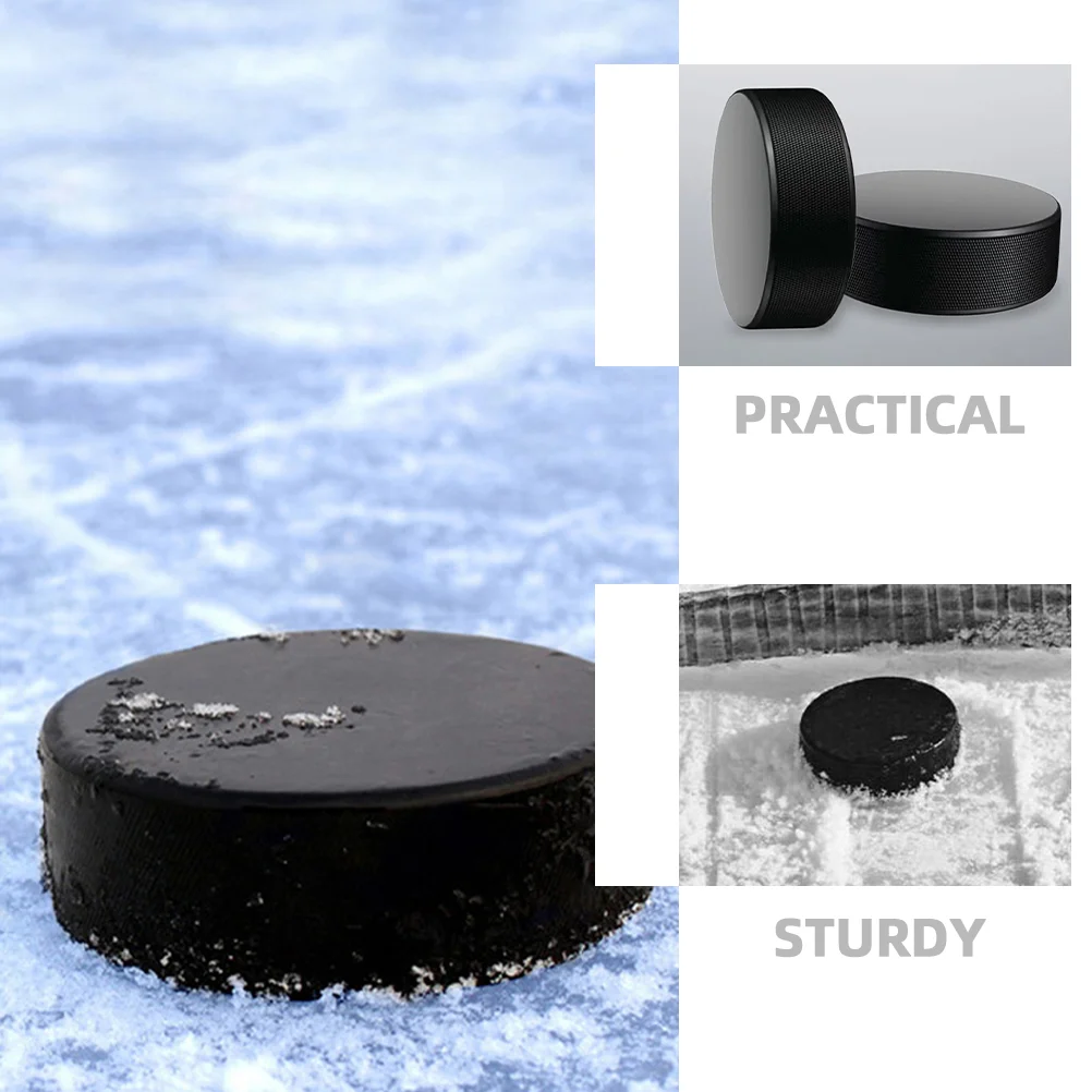 2 Pcs Hockey Training Supplies Indoor Puck Sports Parts Game Toy Classic Gym Black Practicing Fitness