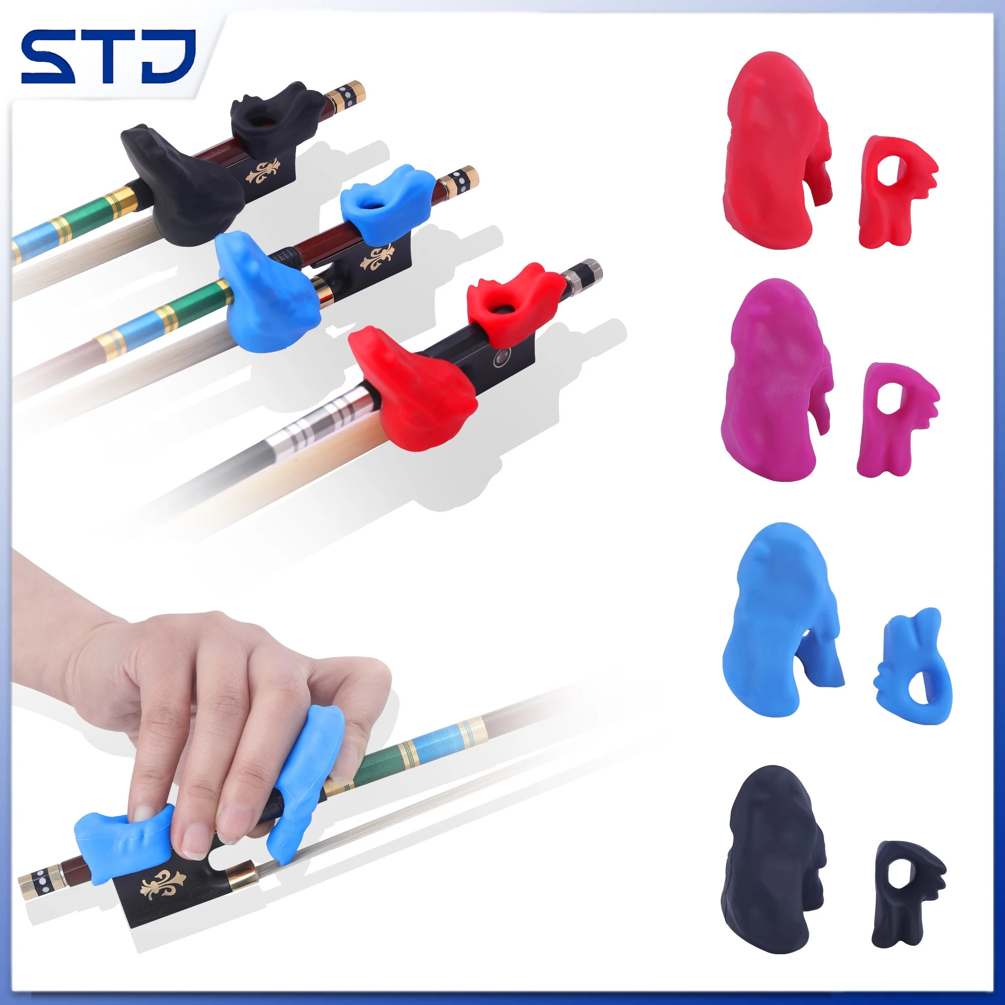 Rubber Violin Bow Viola Bow Correction Posture Grip Bow Pose Orthoses Bow Corrector fiddler Accessory Finger training tool