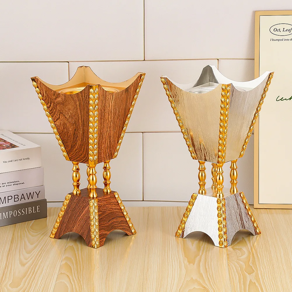 New incense burner four corners European light luxury zinc alloy retro classic home ornament incense burner exquisite