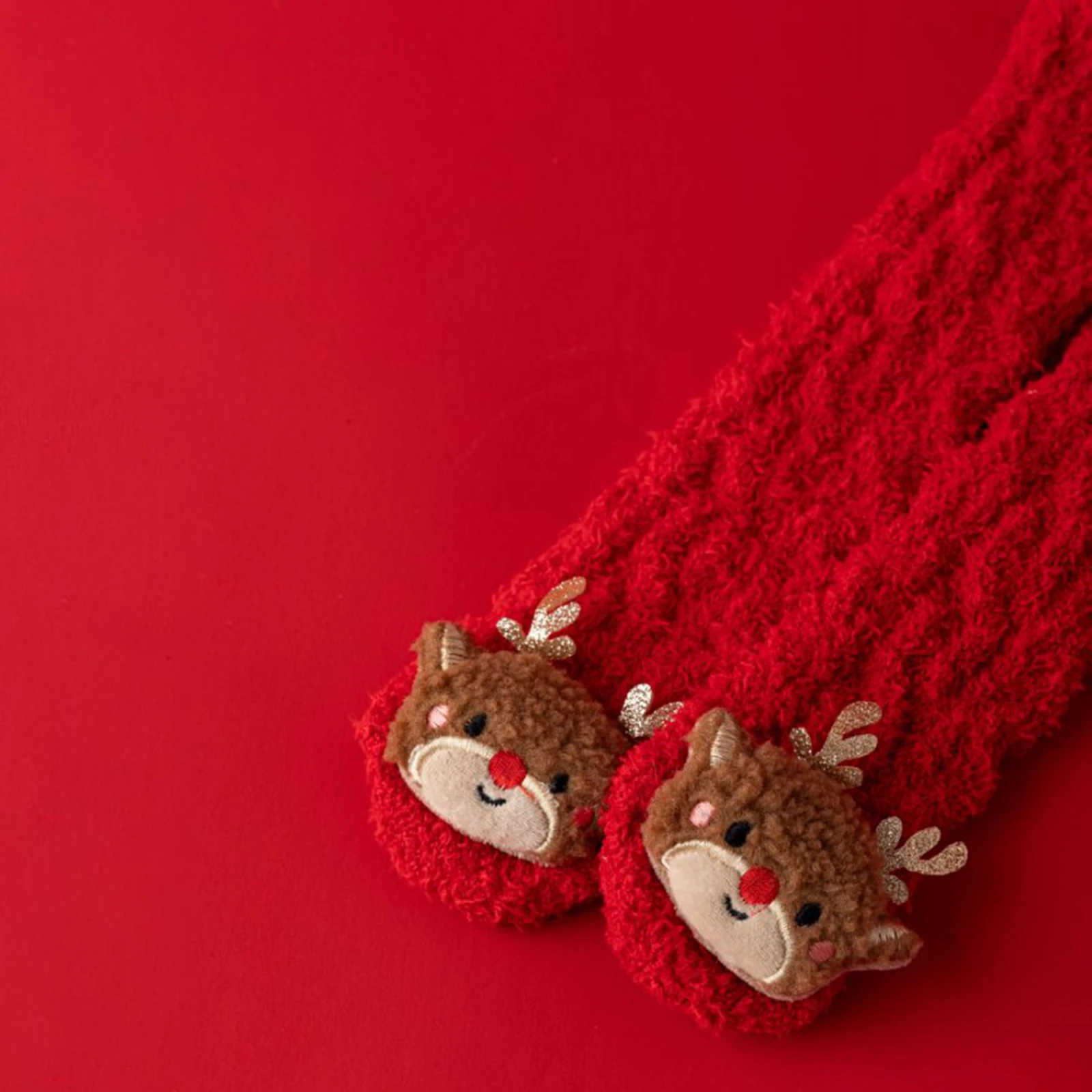 جوارب طويلة للركبة لعيد الميلاد للأطفال الصغار، جوارب طويلة لطيفة وناعمة وأنيقة للرضع لفصل الشتاء #3