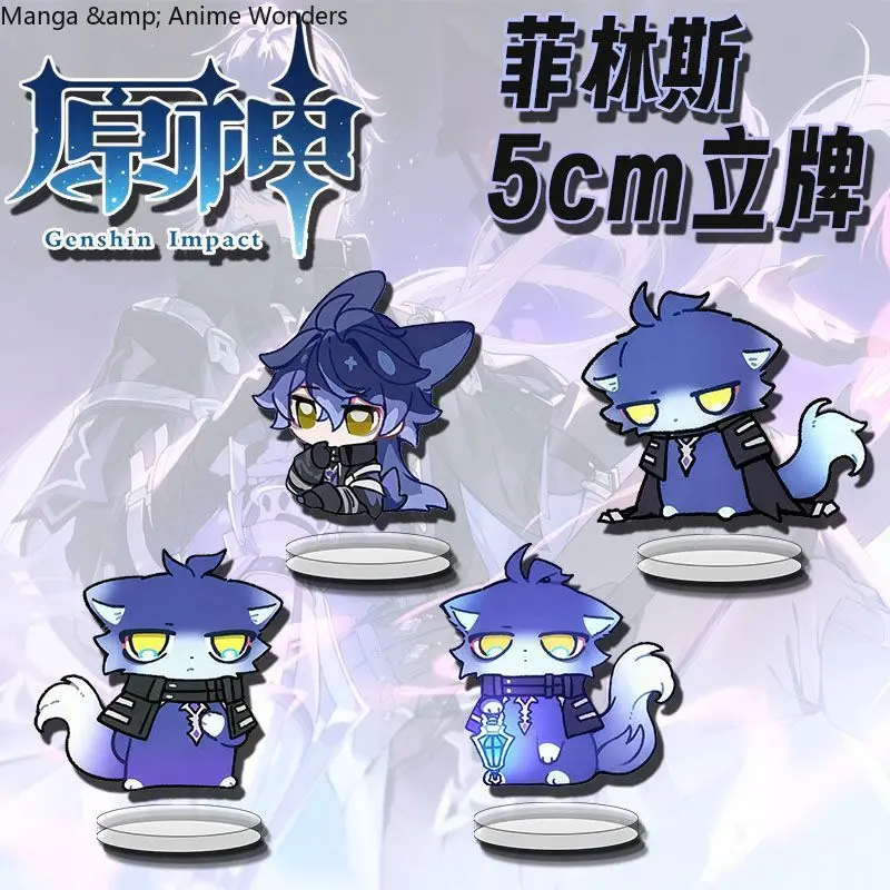 

5 см игра Genshin Impact Kyryll Chudomirovich Flins игра мини-акриловая фигурка-подставка модель декор стола подарок на день рождения Хэллоуин