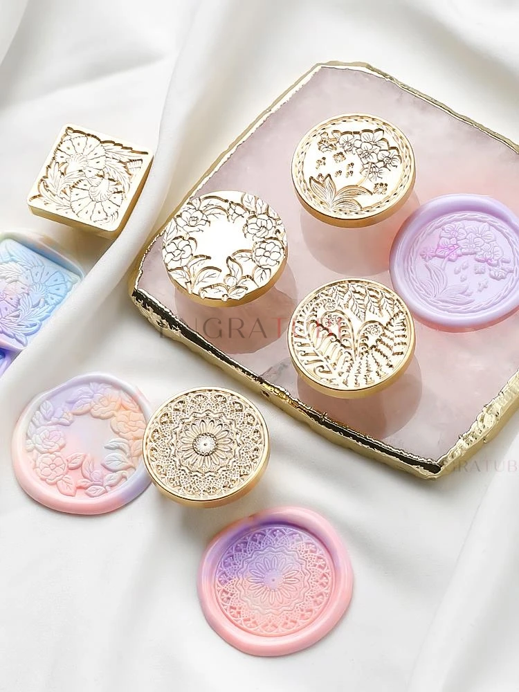 3D Roses Wax Seal Stamp Narcissus Calla Lily Flora Moth Orchid Antique Scrapbooking Sollos Stempel Craft Wedding Decorative