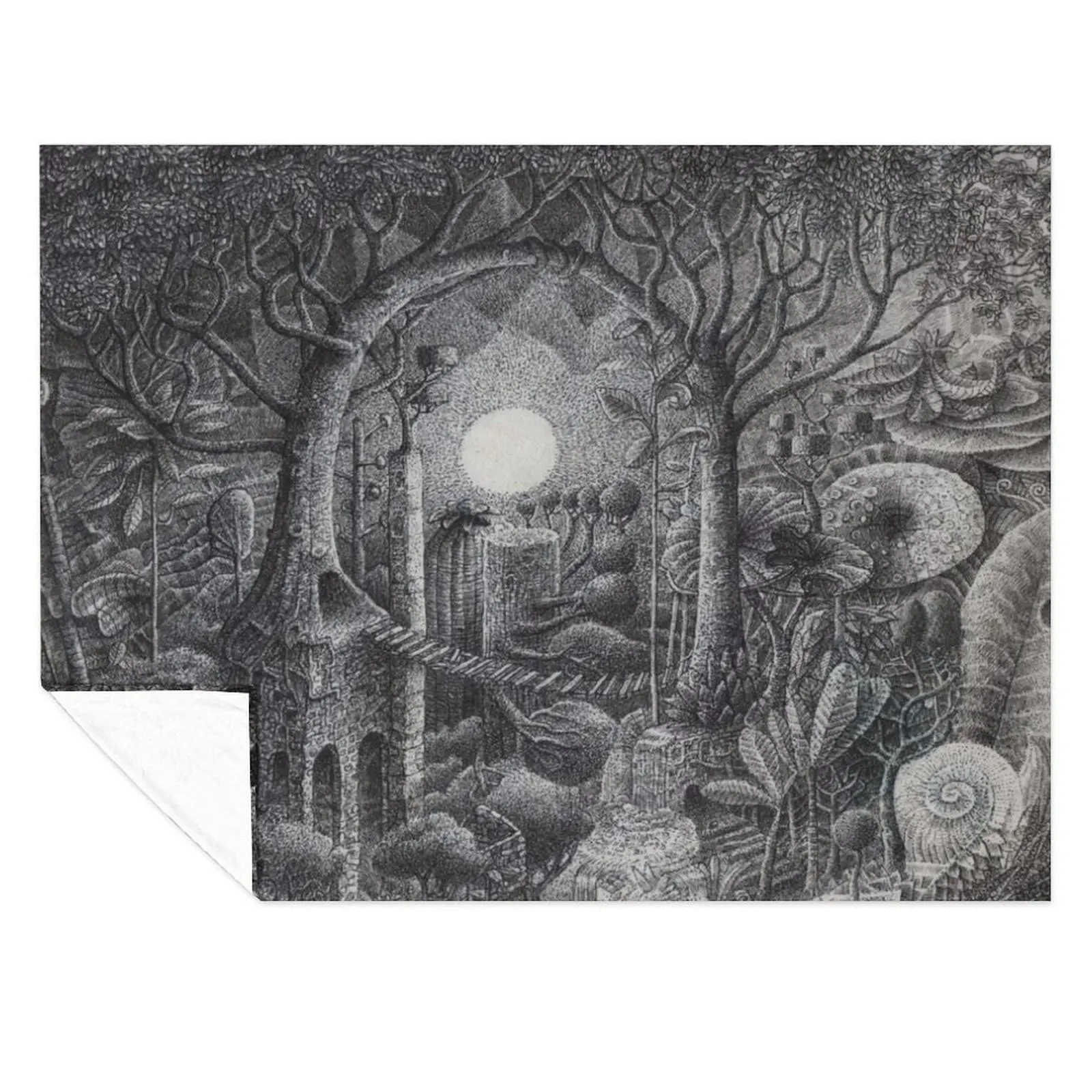 

Full Tree Moon Throw Blanket Fashion Sofas warm winter Plush blankets and throws Blankets