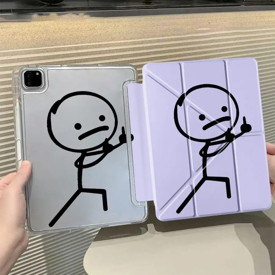 

Cartoon Matchman Y-Fold Holder Cover Tablet Case For iPad Air 4 5 M3 M2 1 2 M4 11inch Pro 11th 10th 9th 8th 7th 12.9inch Pro