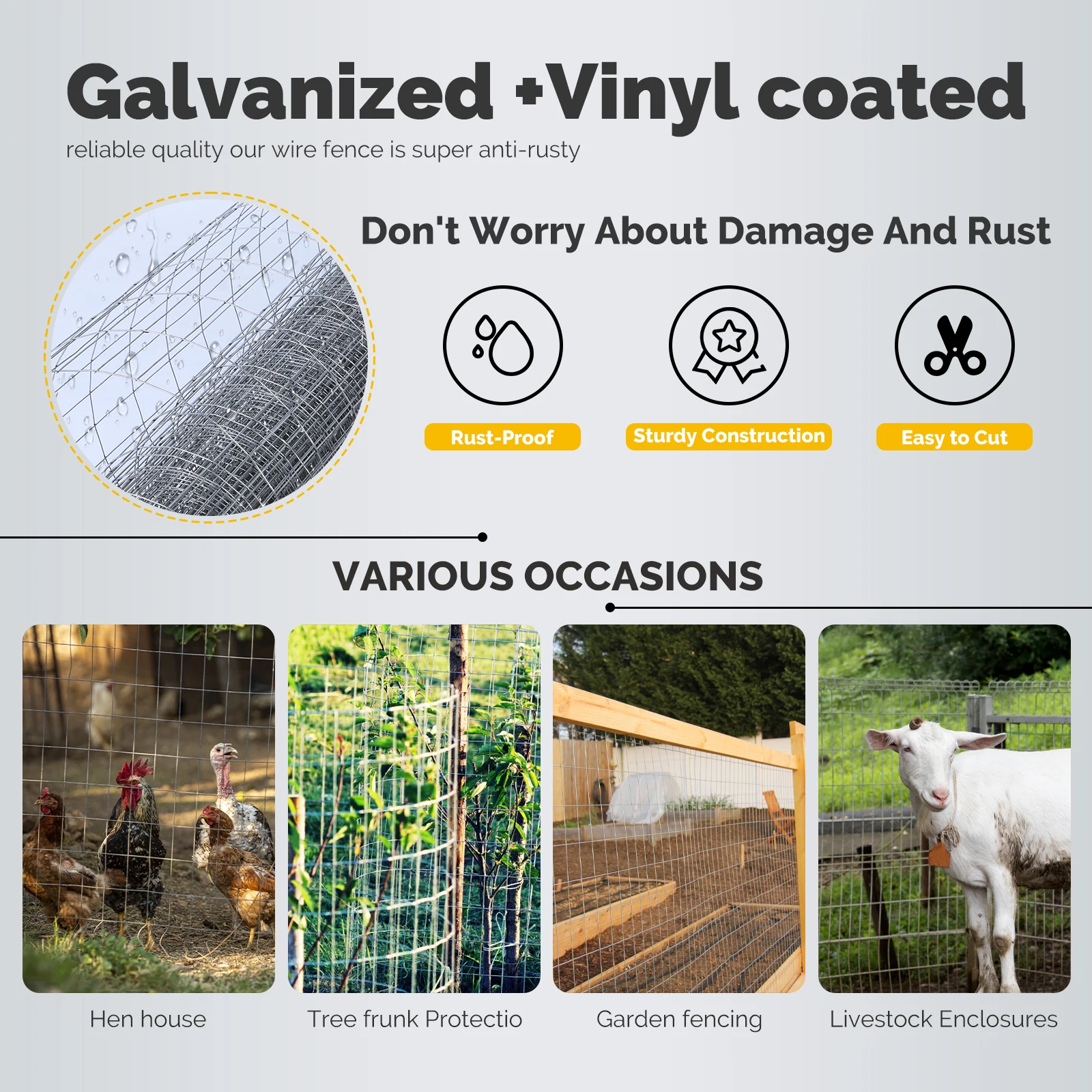 Customized 4ft X 50ft Stainless Steel Welded Fence - Easy Installation & Durable, Suitable For Cage Construction, Garden Protect