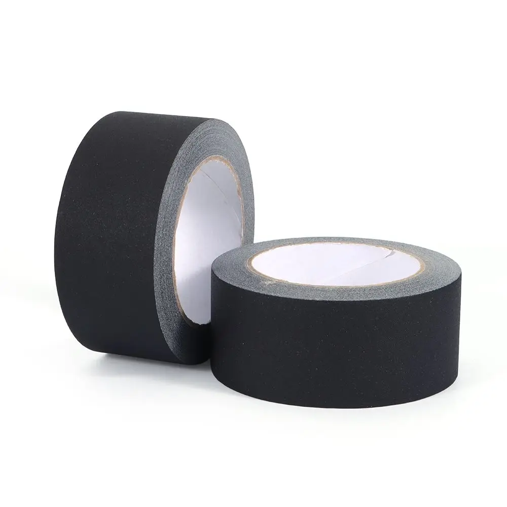 2 Pack Easy to Tear Matte Black Stage Tape Gaffer Tape Self-Adhesive Tapes Carpet Fixed