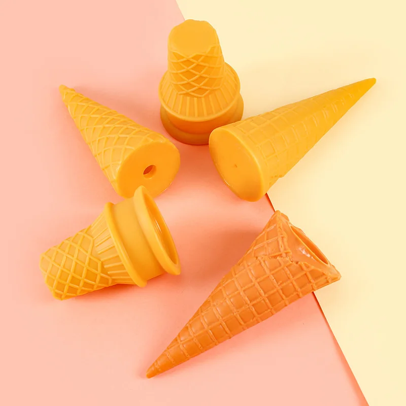 1Pcs PVC Large Fake Ice Cream Cone Model Simulation Cake Artificial Food Kids Game Props DIY Handmade Ice Cream Base Party Decor