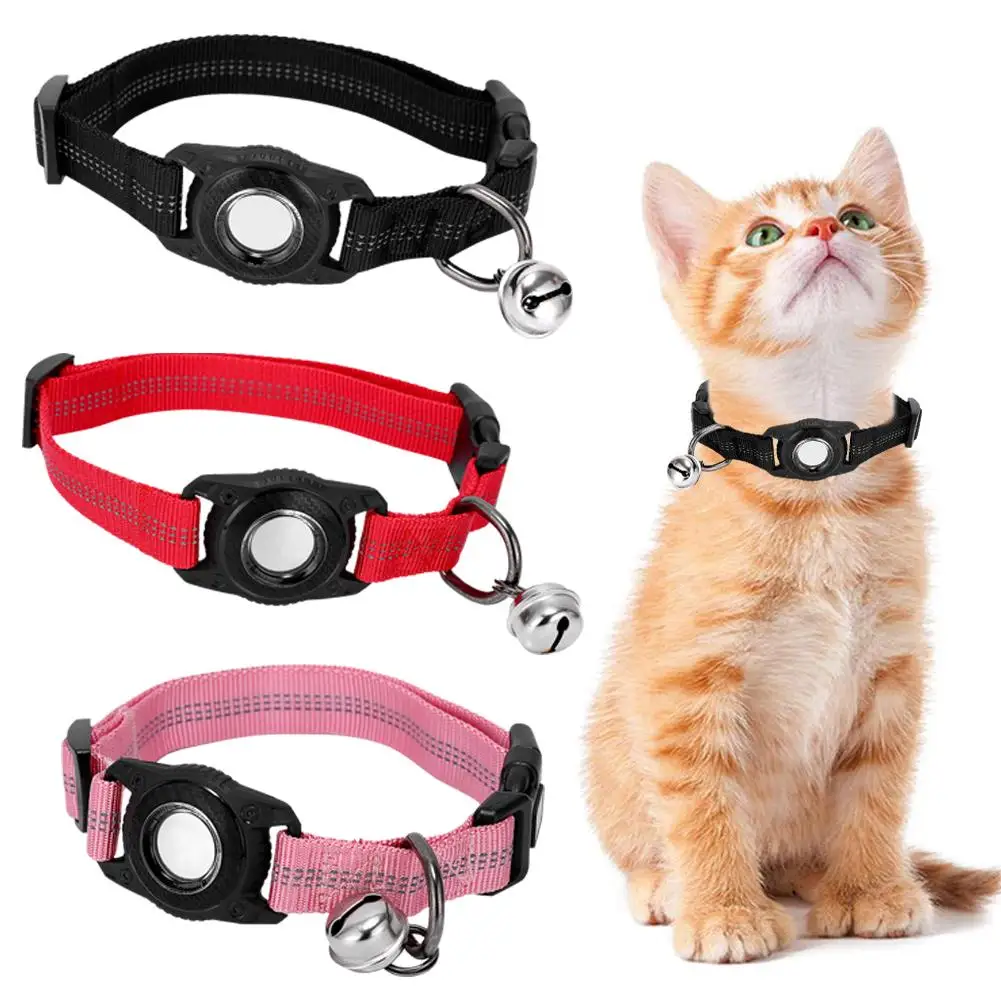 For AirTag Anti-Lost Dog Collar Waterproof For Airtag Protective Case Pet Necklace For Small Medium Large Dog Pet GPS Acces Q6V7