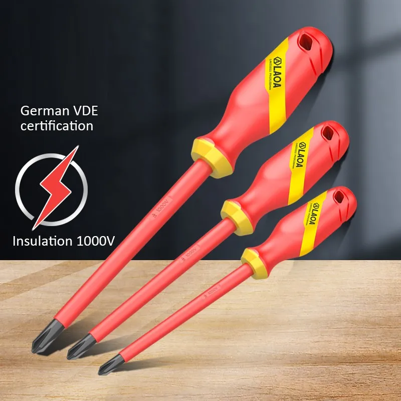 

LAOA 1000V Insulated Screwdriver VDE Slotted and Phillips Screwdrivers Isolation Current Electrician Screwdriver