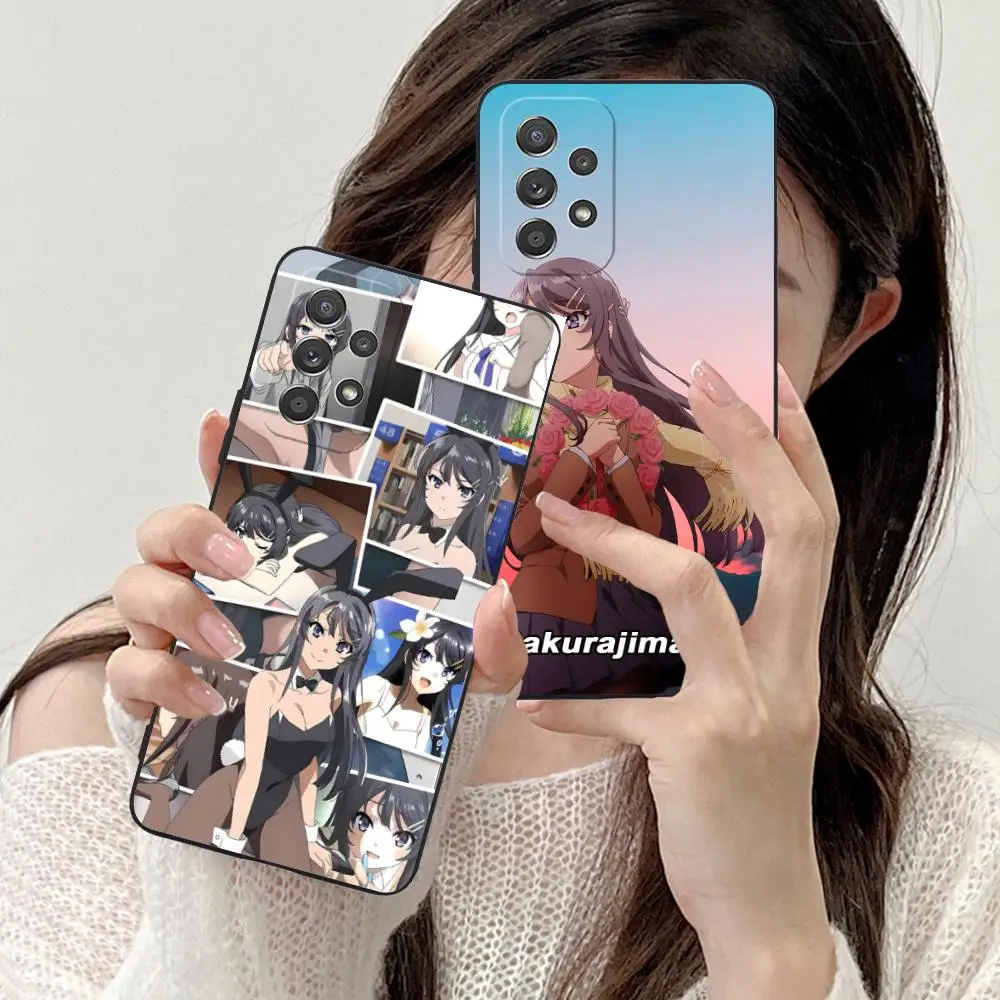 

Чехол для мобильного телефона «Аниме Май Сакурадзима» для Samsung Galaxy M55 54 42 35 34 33 32 23 22 15 14 13 12 F55 5G Цветной защитный роскошный роскошный