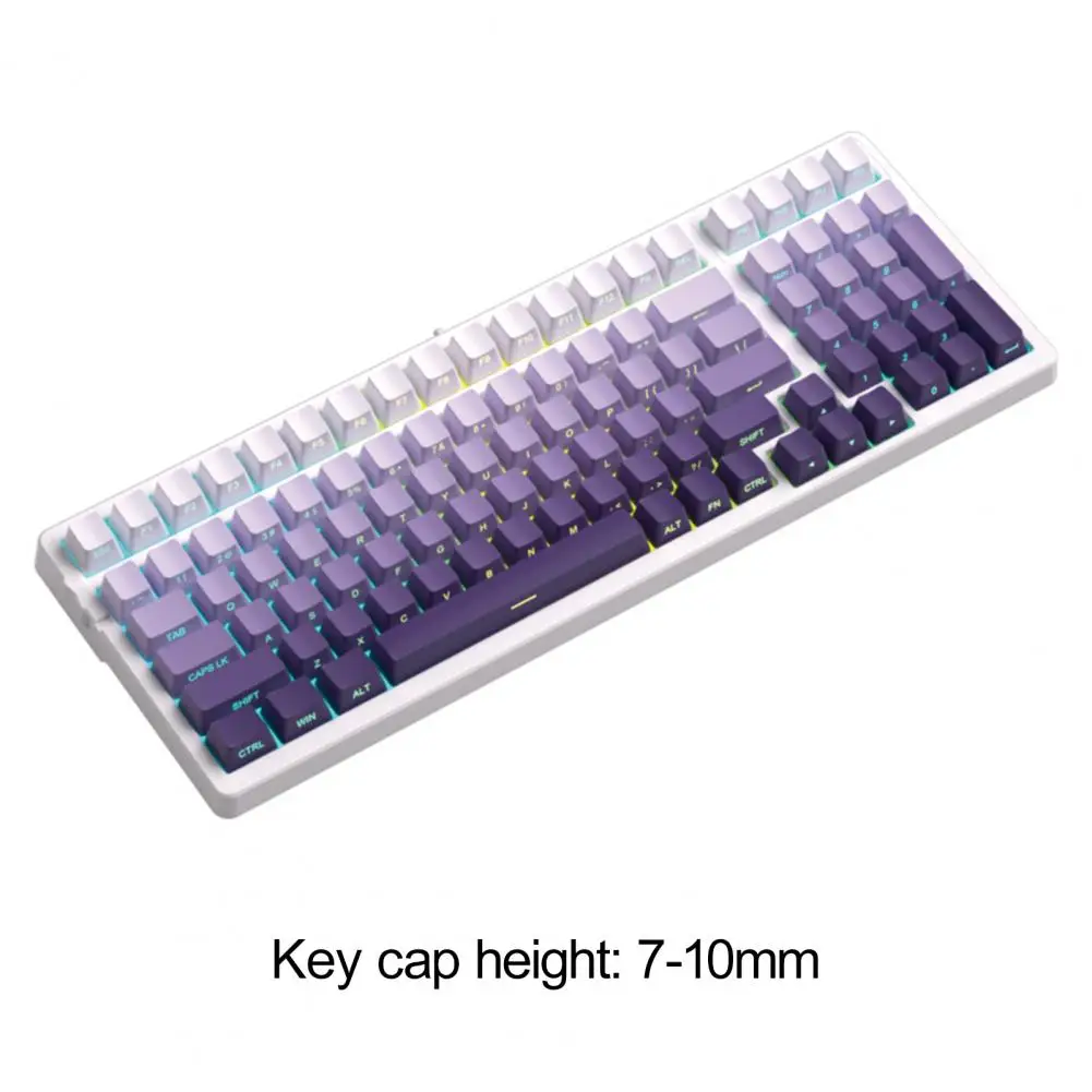 Imagem -06 - Keycaps Teclado Mecânico Universal Pbt Lavanda Roxo Fosco Sentir Acessórios do pc 108 Chaves