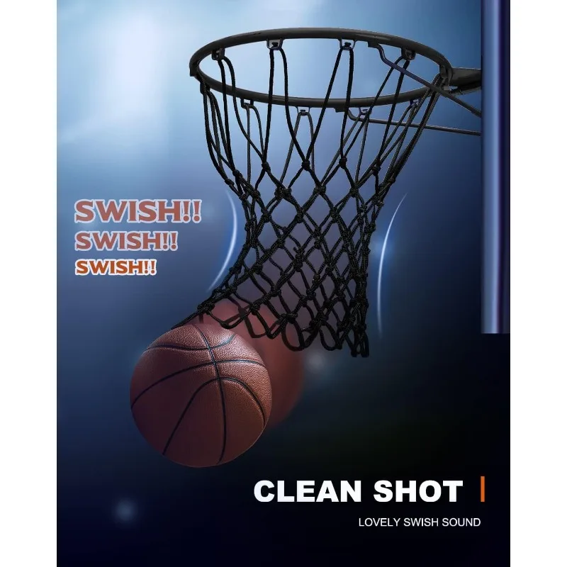 1 ชิ้นขอบบาสเกตบอลตาข่ายสุทธิมาตรฐานกีฬาบาสเกตบอล NetNet อุปกรณ์เสริมสําหรับเหมาะกับกลางแจ้งในร่มขอบมาตรฐาน