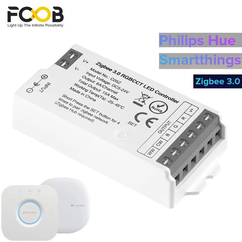 Zigbee 3.0 WiFi 2.4GHz Kontroler LED DIM CCT RGB RGBW RGBCCT LED Strip Bridge Tuya Dual Mode Gateway Bridge Tuya Dual-Mode