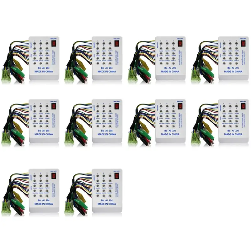 

ABAH-10Pc 24В/36В/48В/60В/72В Тестер контроллера бесщеточного двигателя для электромобилей, электровелосипедов и скутеров, электронный модуль, высокая производительность