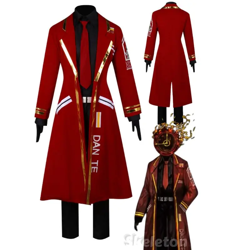 Limbus Company Dante Cosplay Costume Uniform For Men Women Tops Pants Fantasia Outfit Halloween Carnival Role Playing Party Suit