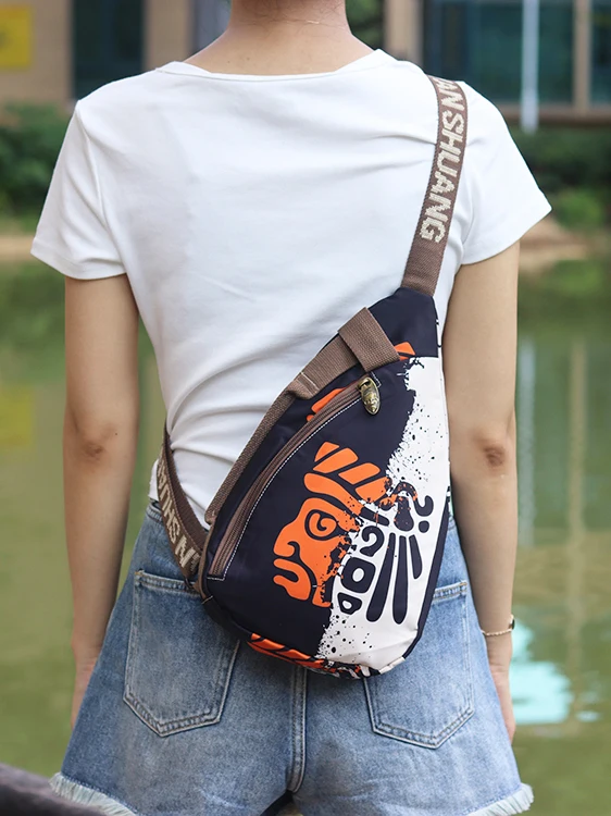 Waterproof Casual Commuter Chest Bag High Fashion Original National Trend Yang Shuang Creation Pi Pa Bag Soft Polyester Linin...