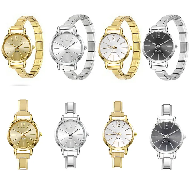 Minimal Round DIY Detachable Module Watch Italy Fashion Stainless Steel Strap Unisex Quartz Wristwatch For Daily Wear