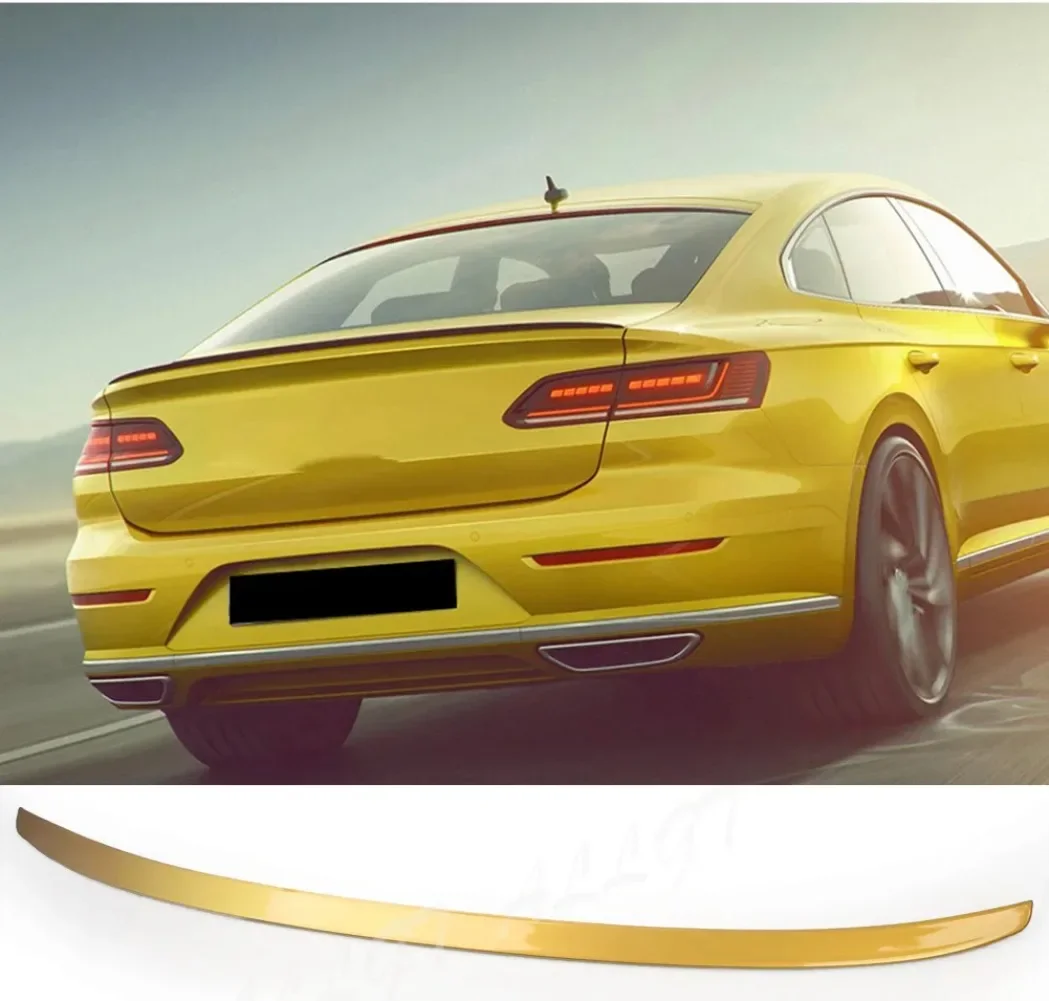 

Car For Volkswagen CC Rline 2019 ARTEON ABS Rear Trunk Spoiler Wing Lip ABS Gold Color