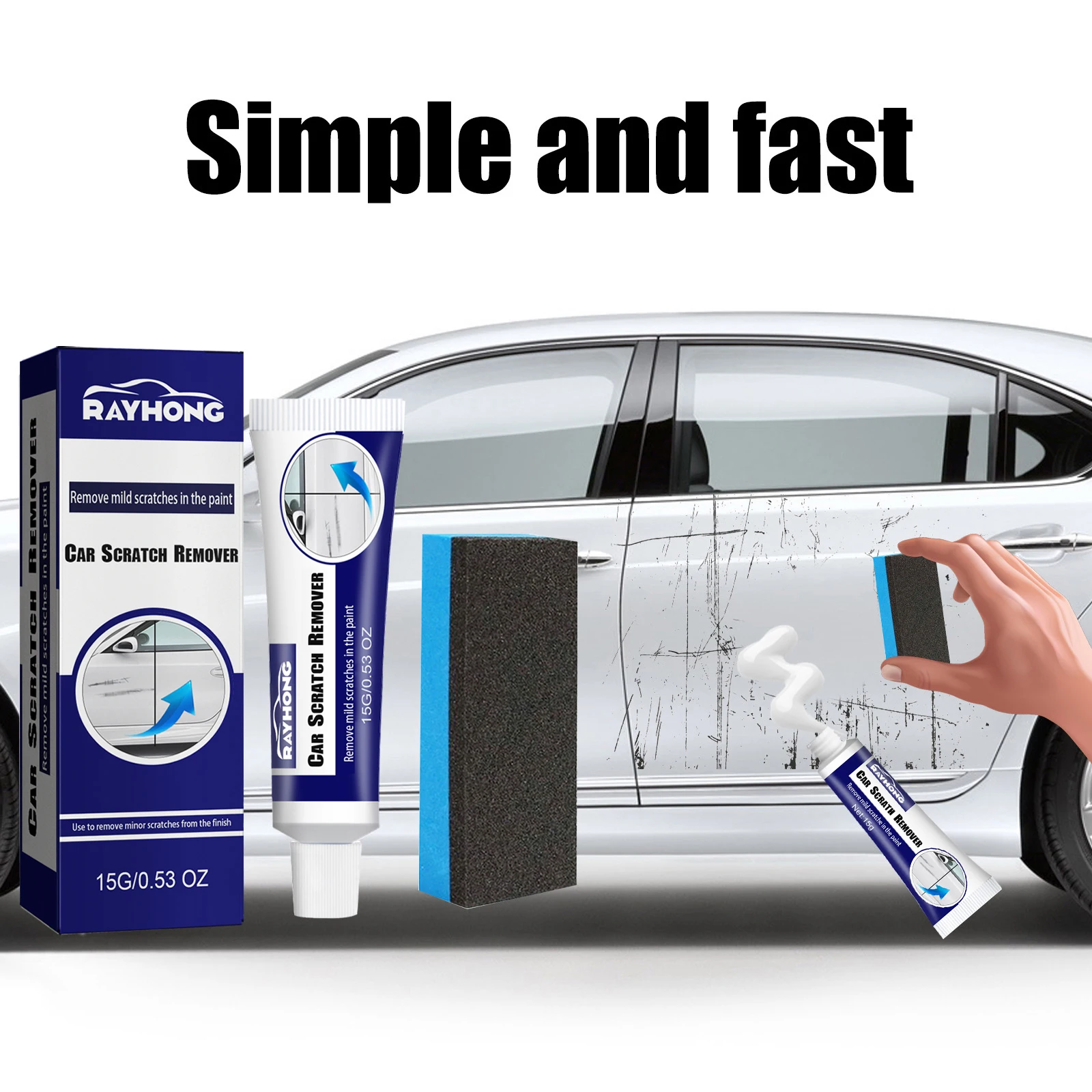 Rayhong Car Scratch Remover Auto Swirl Remover Scratches Repair Polishing Powerful Decontamination Coating Maintenance Product