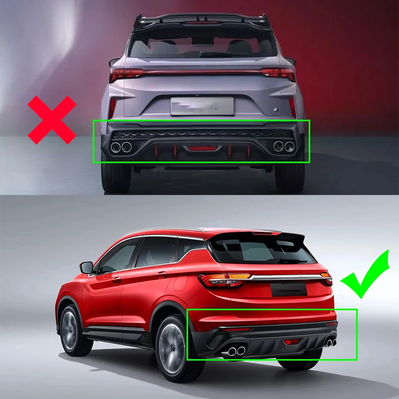 Rear bumper light assembly smoked black shell exterior modification part For Geely Coolray SX11 2018 2019 2020 2021 2022 2023 - Image 4