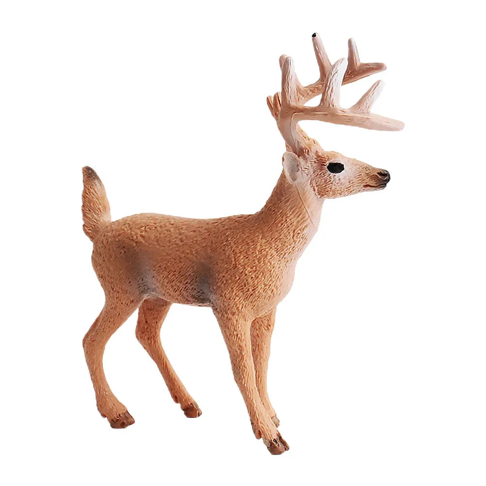 

1 pc Realistic Elk Shape Pvc Cake Decoration Desktop Adornment Christmas Party Photo Prop Multipurpose Ornament Brown