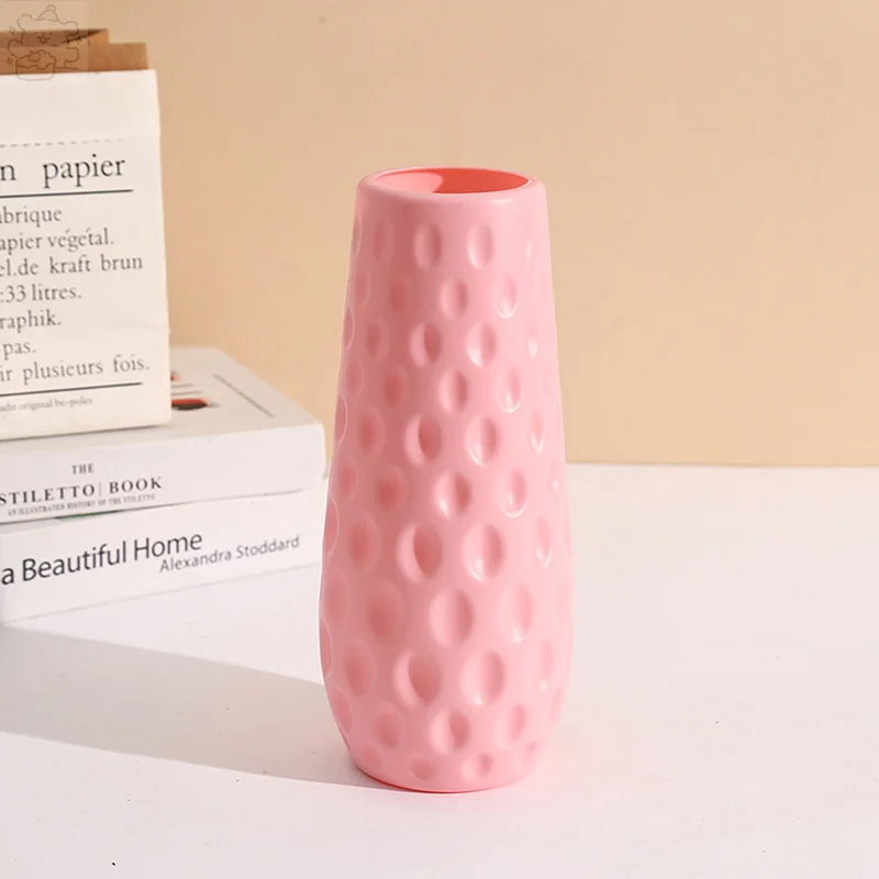 Modern Nordic Plastic Flower Vase, Pink, Blue, White Pot, Basket, Home, Living Room Decoration, Ornament, Arrangement