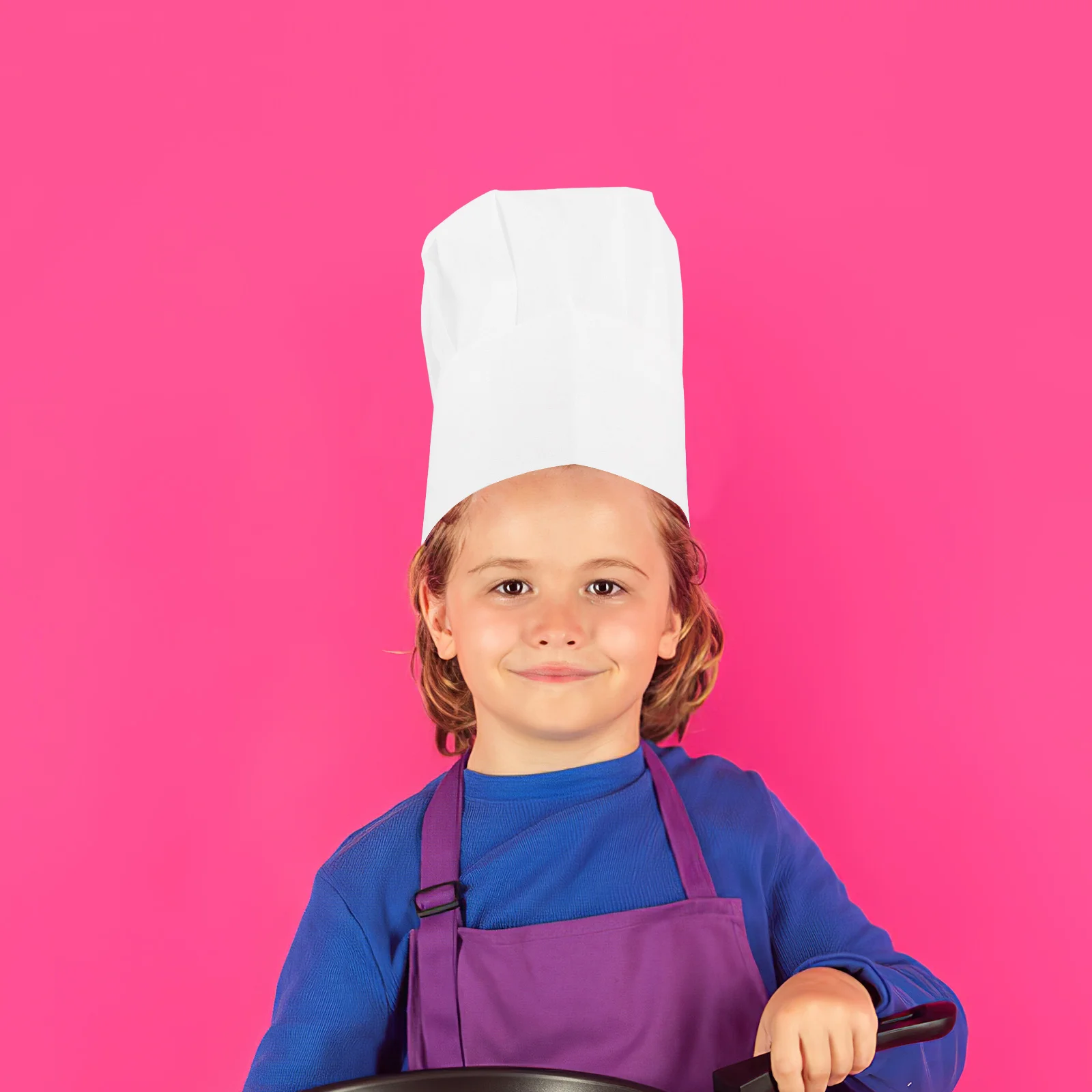 Chapéu de chef descartável ajustável, 20 peças, tecido não tecido, chapéus de cozinha para cozinha alta branca