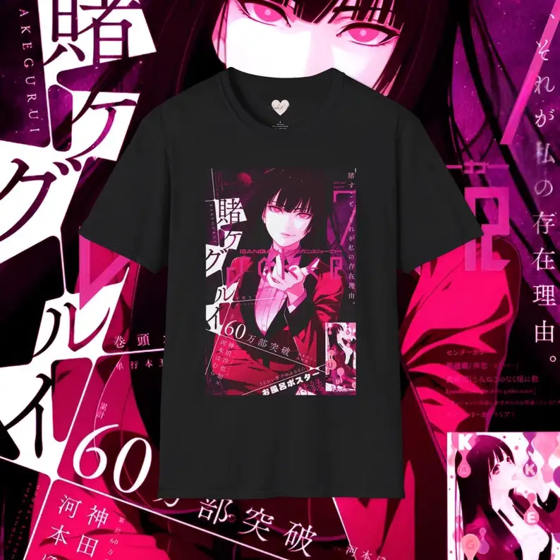 Kakegurui Shirt Vintage Anime T-Shirt Retro Manga Merch Unisex Shirts