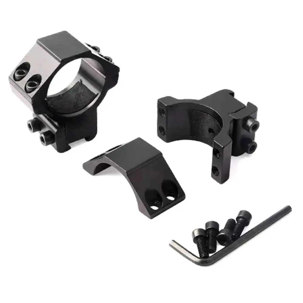 2PCS Hunting Rifle Scope Mount Ring Picatinny Rail Double Nails Flashlight Mount Aluminum Alloy Polishing Universal Pipe Clamp