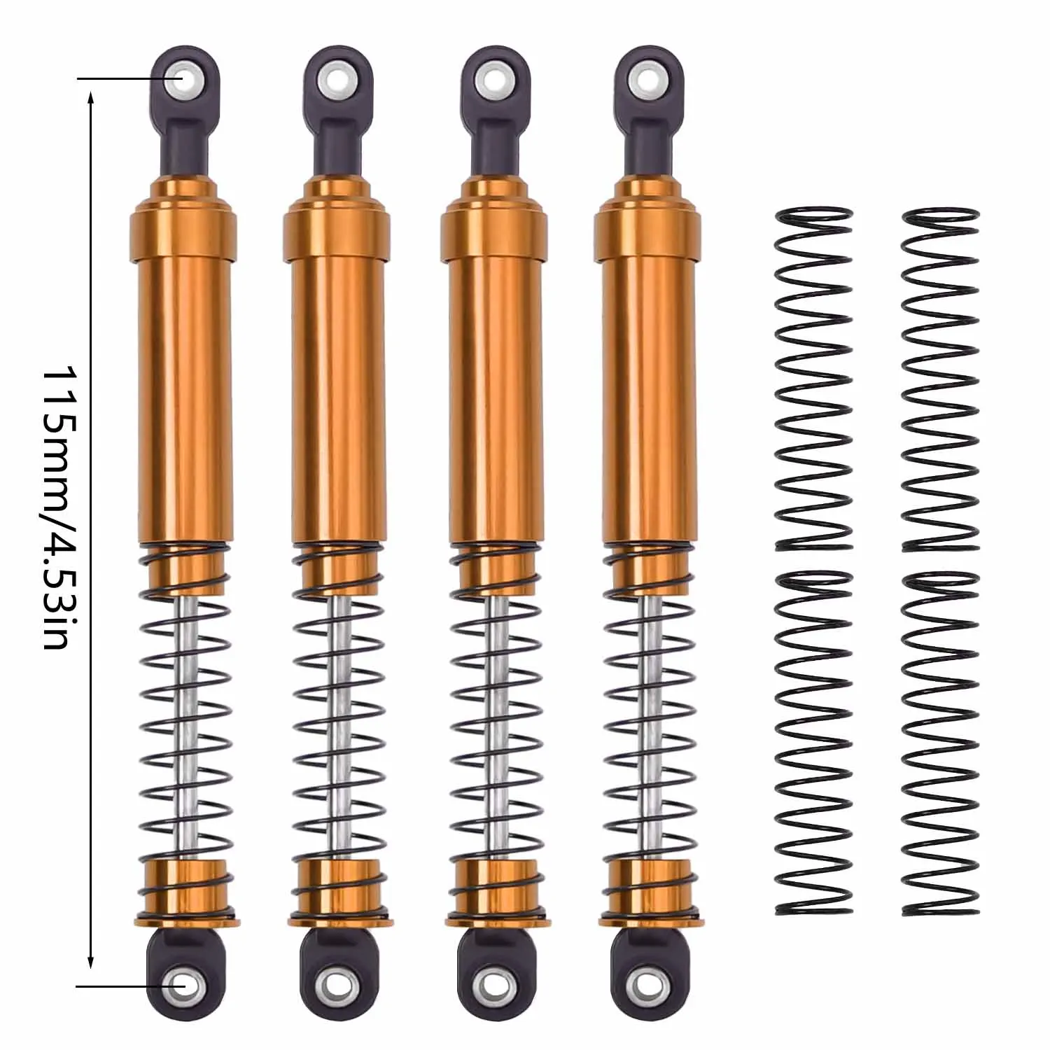 FACSNY Big Bore Shocks aus Metall, 75 85 95 105 115 mm, mit Öl gefüllt, für 1/10 RC Crawler LCG Cheater Rigs SCX10 TRX4 Gamde R1 Comp Builds 10