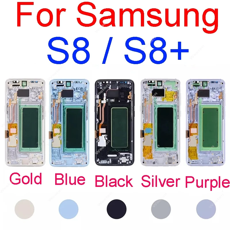 For Samsung Galaxy S8 G950 S8 Plus G955 Middle Frame Plate Bezel Housing Cover Replacemenrt For Samsung S9 G960 S9 Plus G965