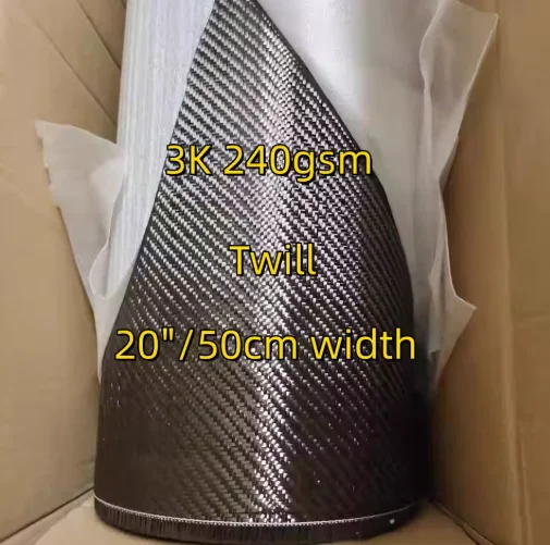 [Grade A+] Real Carbon Fiber Cloth Carbon Fabric 3K 240gsm 2x2 Twill, Used for Bicycle, Motorcycle, Car, Fishing Rods