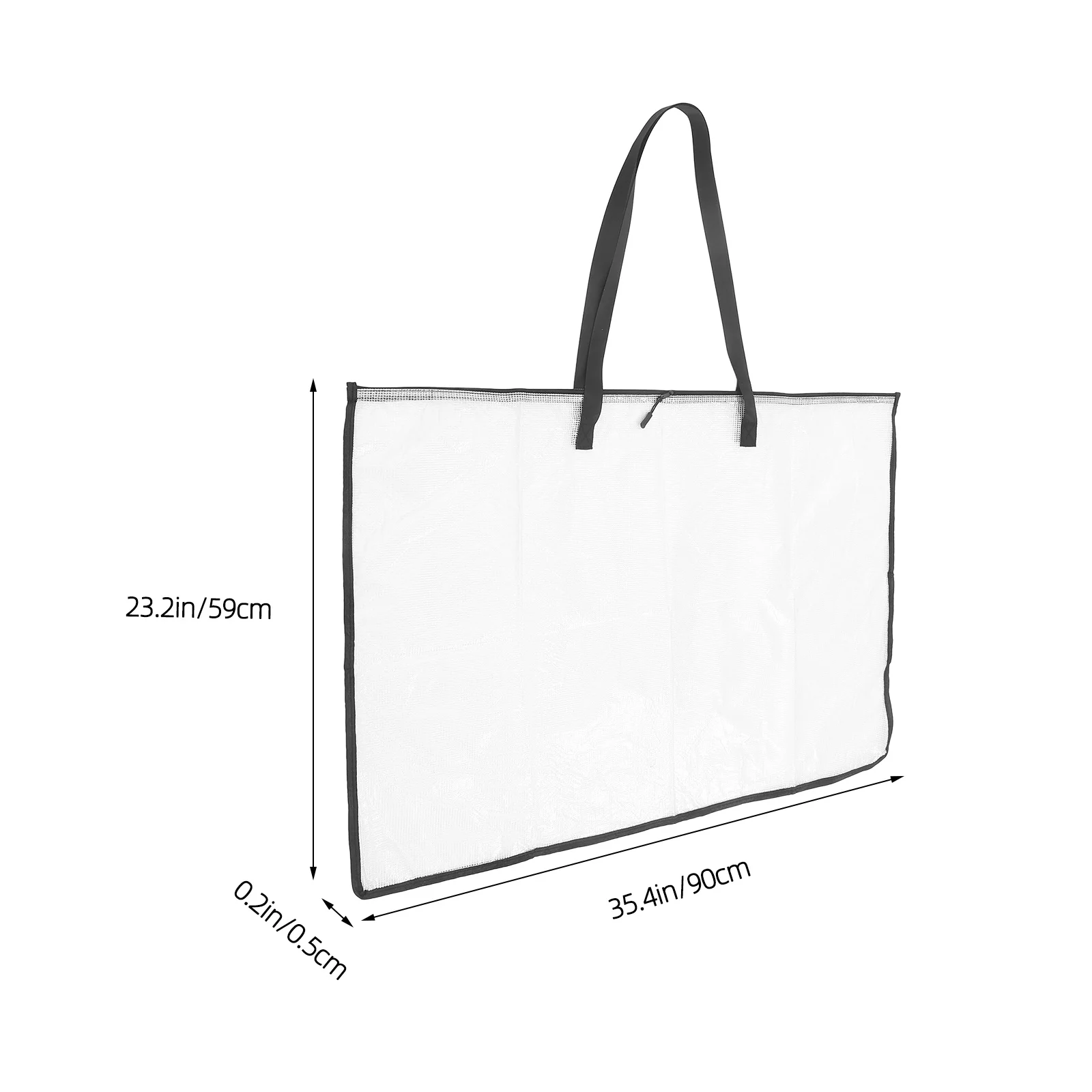 2 قطعة حافظة فنية ذات سعة كبيرة شفافة حقيبة تخزين ملصق للرسم الورقي الفني المنظم حقائب الرسم القماشية