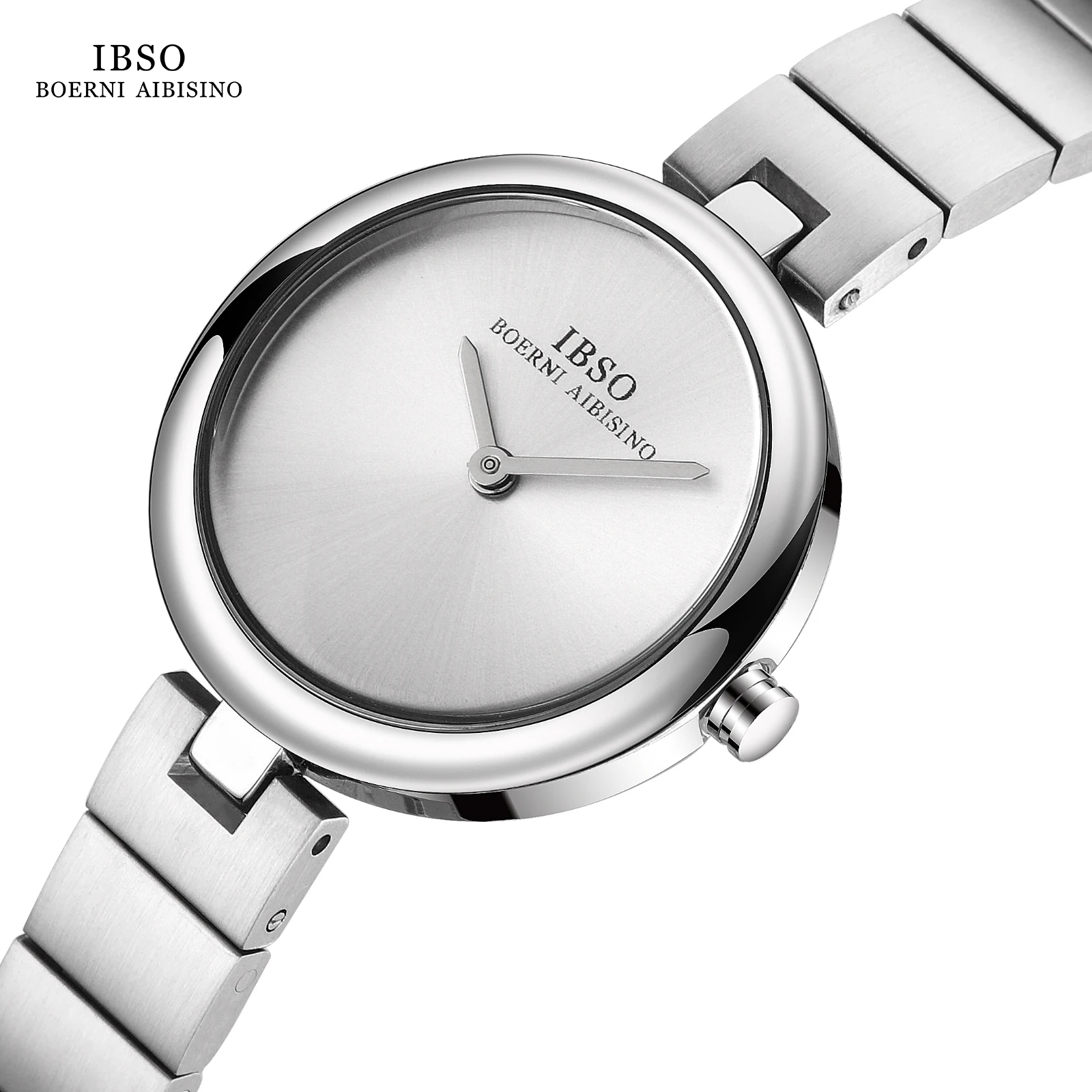 IBSO 2023 New Women Luxury Style Quartz Watches Super Simple Stainless Steel Strap Waterproof Irregular Shape Dial Waterproof 30