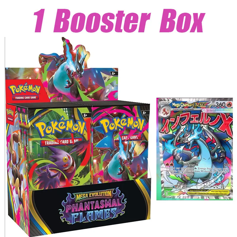 In Stock 100% Original Pokemon Mega Evolution Phantasmal Flames