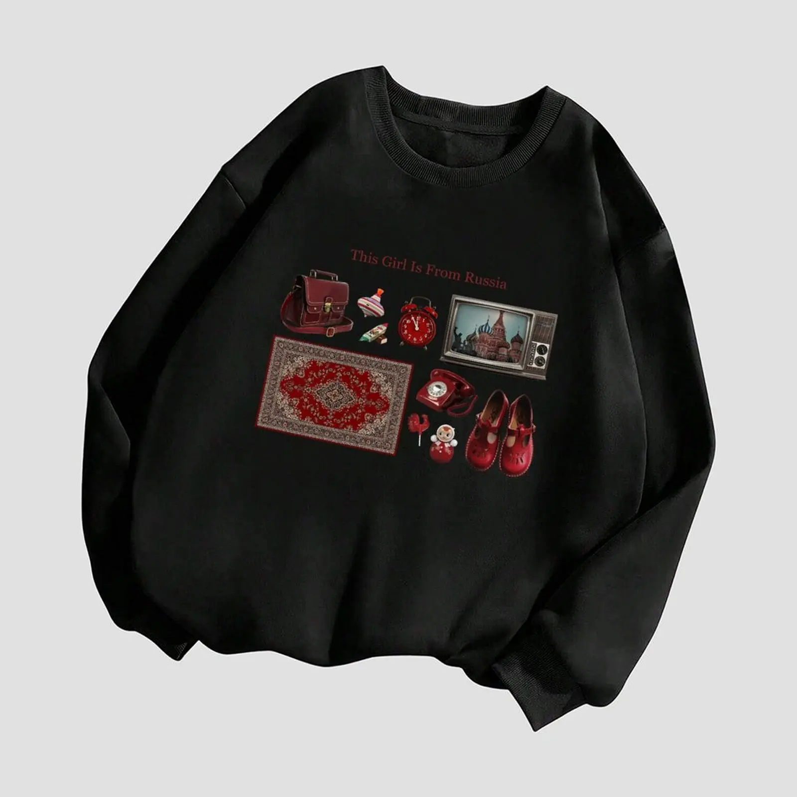 Y2k سترة نسائية برقبة دائرية ملابس شتوية مخملية غير رسمية ملابس خروج مريحة بأكمام طويلة ملابس نسائية للخريف 2025