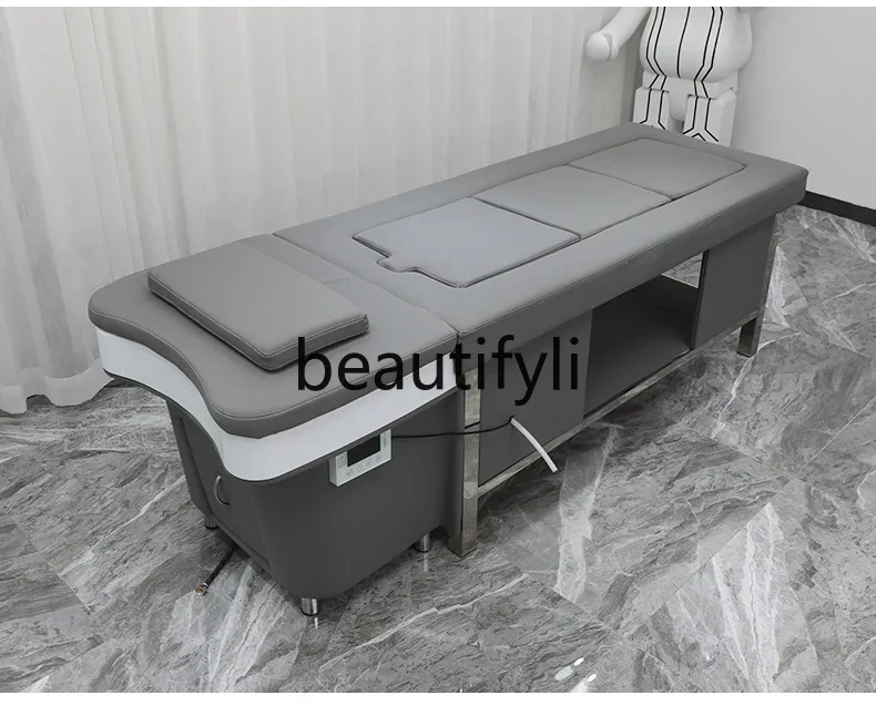 

SS Shampoo bed Barber shop Beauty salon Caierguan Water circulation fumigation Moxibustion integrated Thai massage