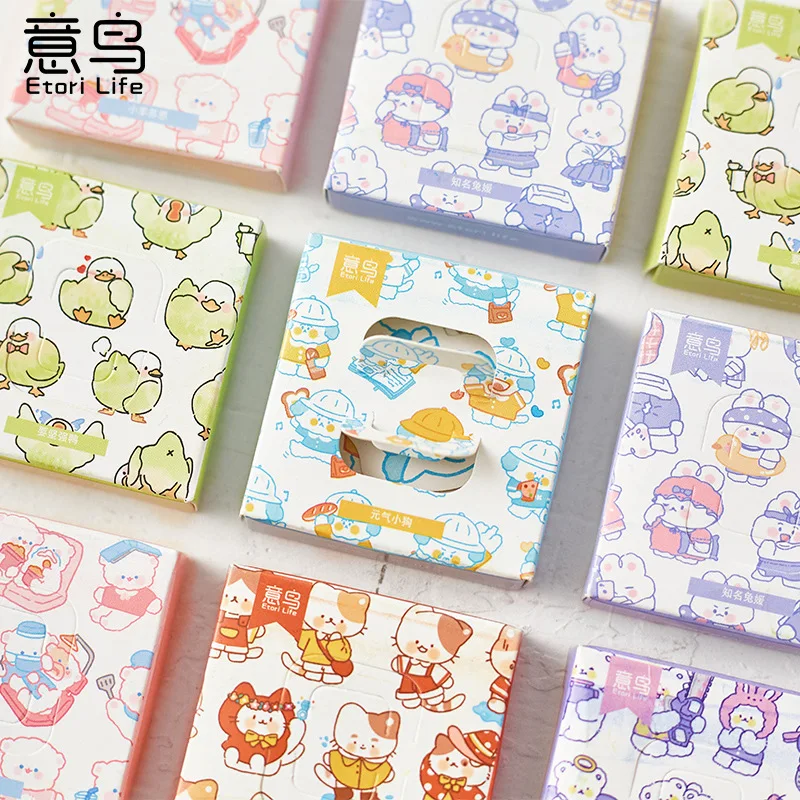 

45Pcs Scrapbook Stickers Cute Animal Stickers Decoration Sticker Journal Sticker Kawaii Stickers Cartoon Decals for Diary Album